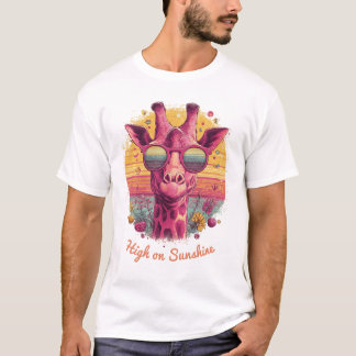 Groovy Giraffe | Retro-Sonnen-Vibes Herren-T-Shirt T-Shirt