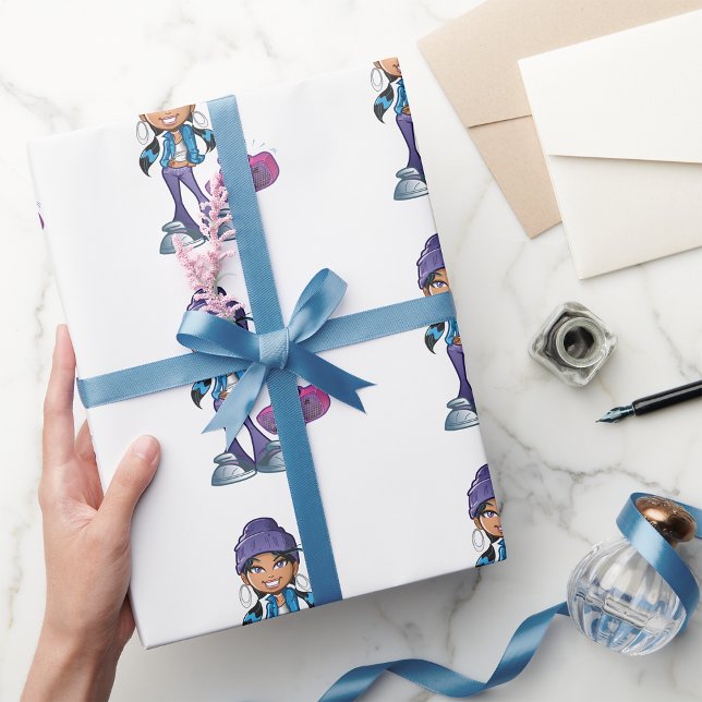 Groovy Girl mit Stereo Geschenkpapier (Von Creator hochgeladen)