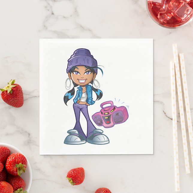 Groovy Girl mit Stereo Serviette (Von Creator hochgeladen)