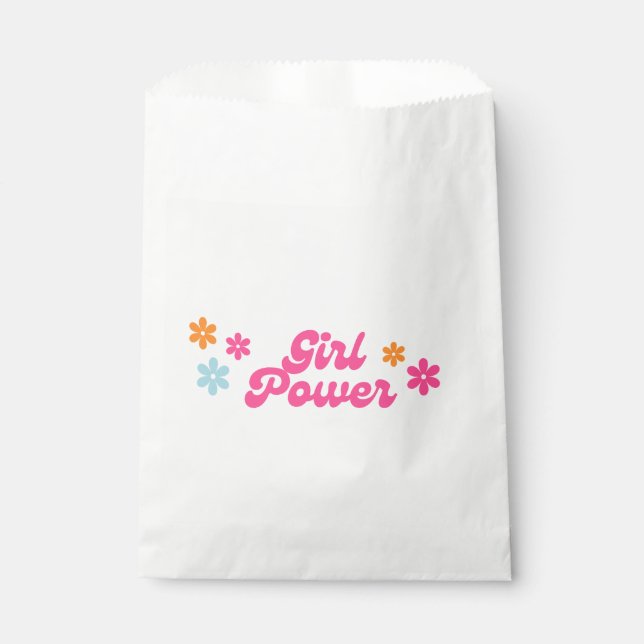 Groovy Girl Power Baby Shower Fevor Bag Geschenktütchen (Vorderseite)