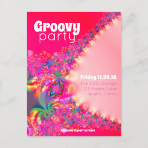 Groovy Girls Party Einladung Postcard