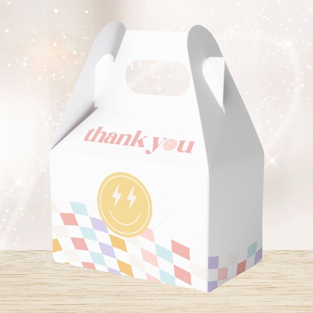 Groovy Girl's Pastel Checkered Retro Geschenkschachtel (Von Creator hochgeladen)