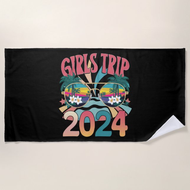 Groovy Girls Trip 2024 Summer Beach Strandtuch (Vorderseite)