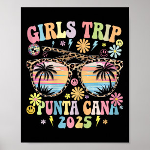 Groovy Girls Trip Punta Cana 2025 Matching Sommer Poster