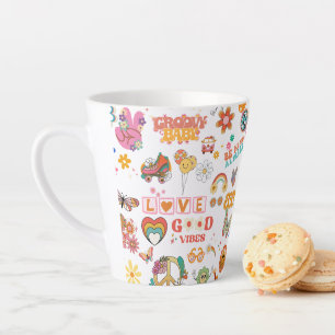 GROOVY GOOD VIBES LATTE-TASSE MILCHTASSE