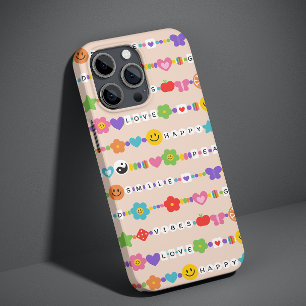 Groovy Good Vibes Liebe Lächeln Retro Beads Case M