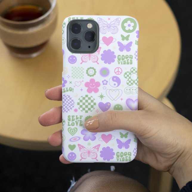 Groovy Good Vibes Y2K Butterfly Modern Girl Case-Mate iPhone 14 Plus Hülle (Von Creator hochgeladen)