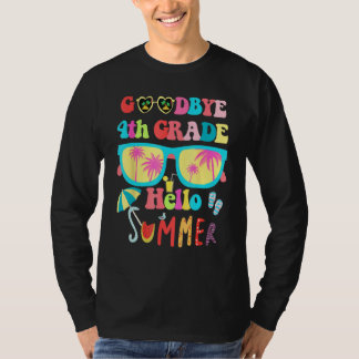 Groovy Goodbye 4th Grade Hello Summer Last Day Of  T-Shirt