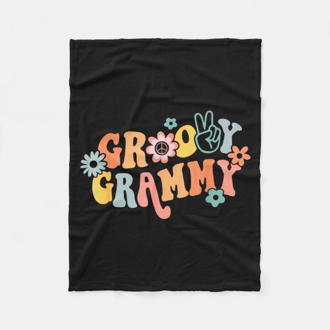 Groovy Grammy One Thankful Grammy Valentines Day M Fleecedecke (Vorderseite)
