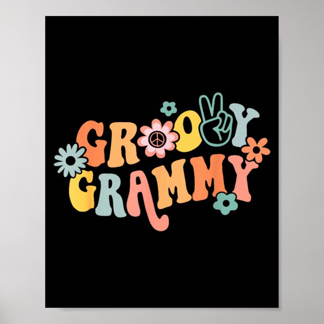 Groovy Grammy One Thankful Grammy Valentines Day M Poster (Vorne)