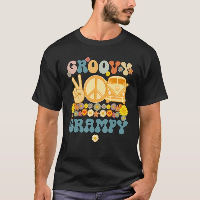 Groovy Grampy Retro Matching Family Baby Dusche Fa T-Shirt (Vorderseite)