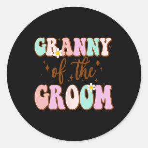 Groovy Granny der Groom Polterabend von Gro Runder Aufkleber