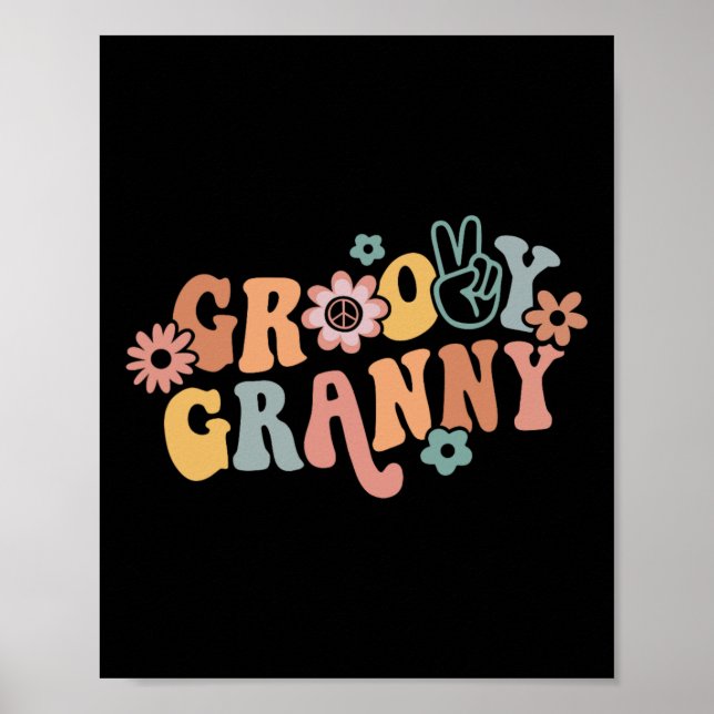 Groovy Granny One Dankful Granny Erntedank Chr Poster (Vorne)