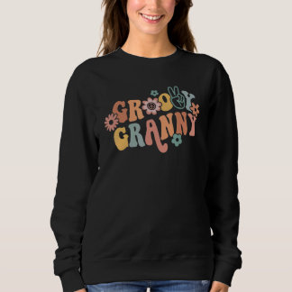 Groovy Granny One Thankful Granny Thanksgiving Chr Sweatshirt