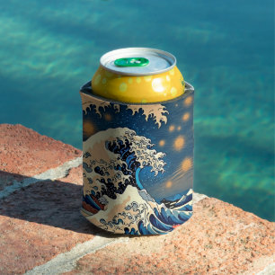 Groovy Great Wave Can Cooler - Retro japanische Ku Dosenkühler
