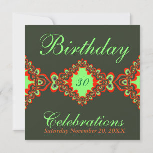 Groovy Green Diva Bohemian Spitze Einladungen