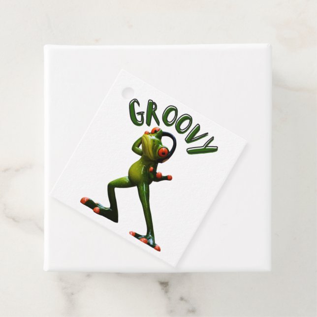 Groovy Green Frog Geschenkanhänger (Beispiel)