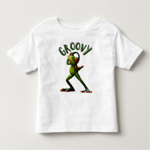 Groovy Green Frog Kleinkind T-shirt