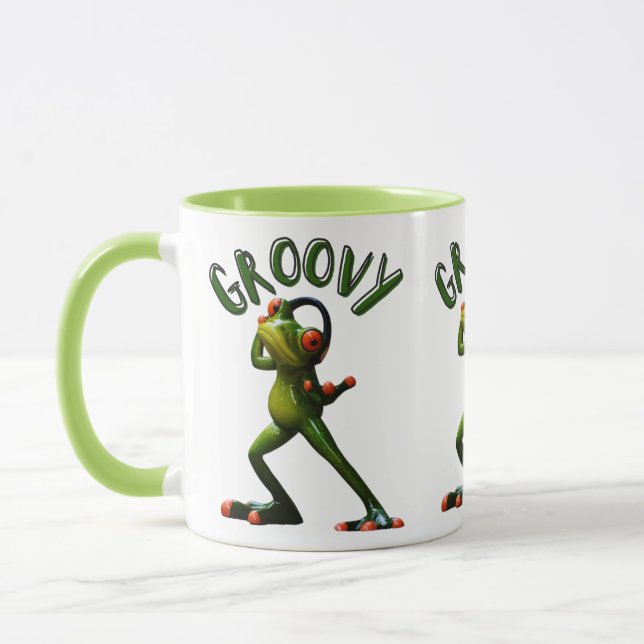 Groovy Green Frog Tasse (Links)