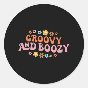 Groovy Groovy und beschwipste Junggesellinnenabsch Runder Aufkleber