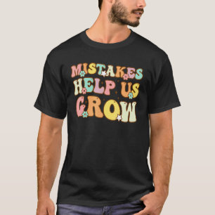 Groovy Growth Mindset Positive Retro Lehrer Rücken T-Shirt