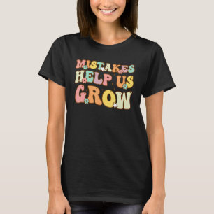 Groovy Growth Mindset Positive Retro-Lehrer zurück T-Shirt