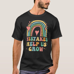 Groovy Growth Mindset Positive Retro-Lehrer zurück T-Shirt