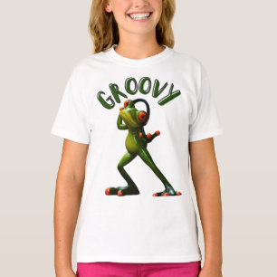 Groovy Grüner Frosch T-Shirt