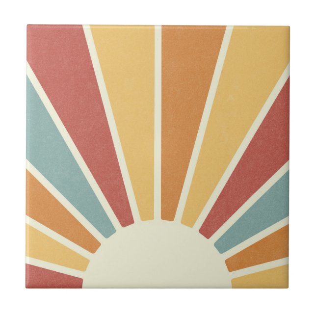 Groovy Grunge Retro-Design Fliese (Vorderseite)