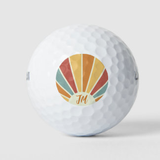Groovy Grunge Retro-Design Golfball