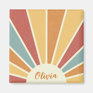 Groovy Grunge Retro-Design Magnet