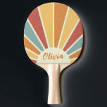 Groovy Grunge Retro-Design Tischtennis Schläger<br><div class="desc">Groovy grunge Retro-Stil mit farbenfrohen (orange,  rosa,  braun,  blau) Sonnenstrahlen auf beigem Hintergrund für die Liebhaber des Sommers. Es ist einfach,  den Namen zu ändern und zu personalisieren.</div>