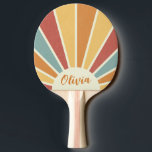 Groovy Grunge Retro-Design Tischtennis Schläger<br><div class="desc">Groovy grunge Retro-Stil mit farbenfrohen (orange,  rosa,  braun,  blau) Sonnenstrahlen auf beigem Hintergrund für die Liebhaber des Sommers. Es ist einfach,  den Namen zu ändern und zu personalisieren.</div>