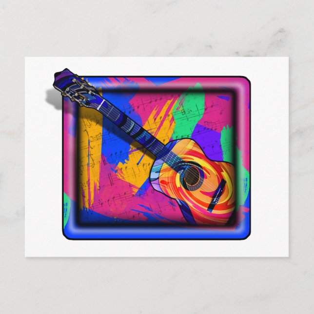 GROOVY GUITAR POSTKARTE (Vorderseite)