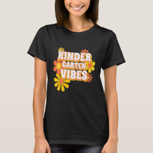 Groovy Hallo Kindergarten Vibes Retro Lehrer Rücks T-Shirt