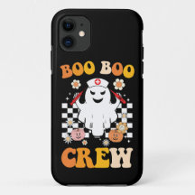 Groovy Halloween Boo Crew Nurse Ghost