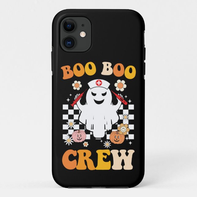 Groovy Halloween Boo Crew Nurse Ghost Case-Mate iPhone Hülle (Rückseite)