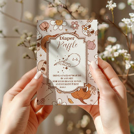 Groovy Halloween Little Boo Baby Raffle Diapper Begleitkarte