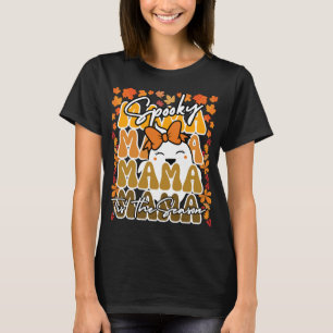 Groovy Halloween Mama Fall Niedlich Ghost Funny T-Shirt