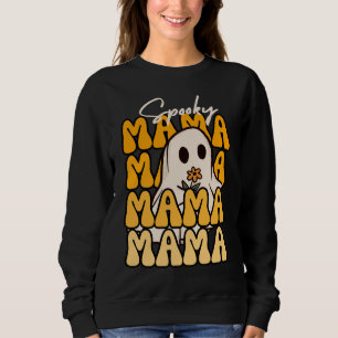 Groovy Halloween Mama Geist Blume lustige hallowee Sweatshirt