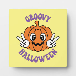 Groovy Halloween Pumpkin - Funny Halloween Fotoplatte