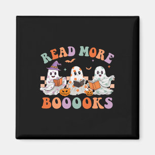 Groovy Halloween Read more Books Floral Ghost Boo Magnet