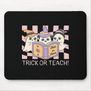 Groovy Halloween Trick oder Teach Retro Ghost Teac Mousepad