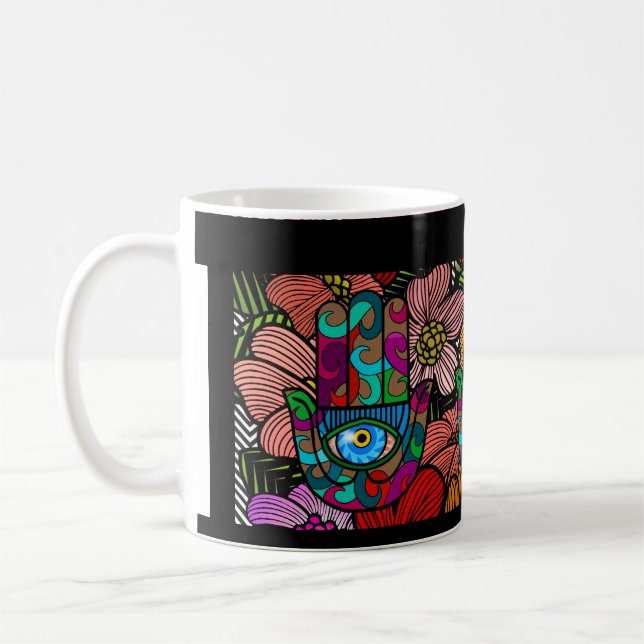 Groovy Hamsa Garden Kaffeetasse (Links)