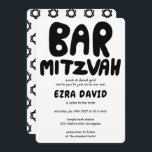 Groovy Handlettering Custom BAR Mitzvah Bold Stars Einladung<br><div class="desc">Perfekte Karte, um eine Bar mitzvah anzukündigen! Handgefertigte Kunst für Sie mit Griffe auf der Vorderseite und einem Muster auf der Rückseite! Vollständig anpassbar! Klicken Sie auf "Personalisieren" oben, um den Text zu bearbeiten. Klicken Sie auf "Bearbeiten mit dem Design-Tool", um die Schriftart, Farben und Platzierungen anzupassen und das Design...</div>