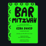 Groovy Handlettering Custom BAR Mitzvah Neon Stars Einladung<br><div class="desc">Perfekte Karte, um eine Bar mitzvah anzukündigen! Handgefertigte Kunst für Sie mit Griffe auf der Vorderseite und einem Muster auf der Rückseite! Vollständig anpassbar! Klicken Sie auf "Personalisieren" oben, um den Text zu bearbeiten. Klicken Sie auf "Bearbeiten mit dem Design-Tool", um die Schriftart, Farben und Platzierungen anzupassen und das Design...</div>