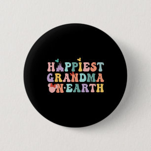 Groovy Happiest Oma der Erde Button