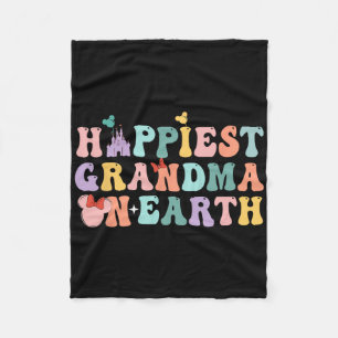 Groovy Happiest Oma der Erde Fleecedecke