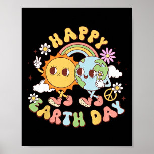 Groovy Happy Earth Day Lehrer Kinder Poster
