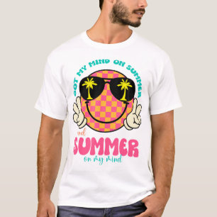 Groovy Happy Face Summer Vibes Got meine Gedanken  T-Shirt